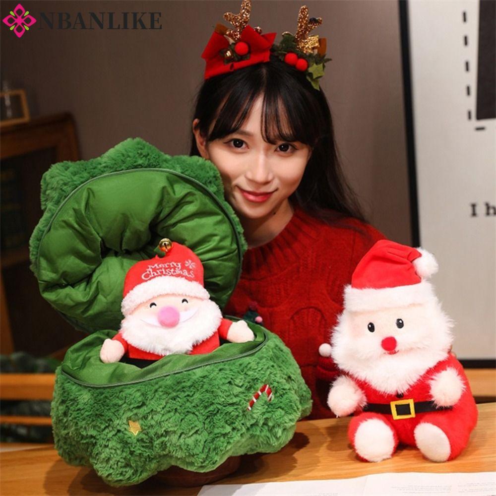 Búp bê loạt phim Giáng sinh NBANLIKE, Đồ chơi sang trọng có thể mở được Nai sừng tấm Giáng sinh, Độn