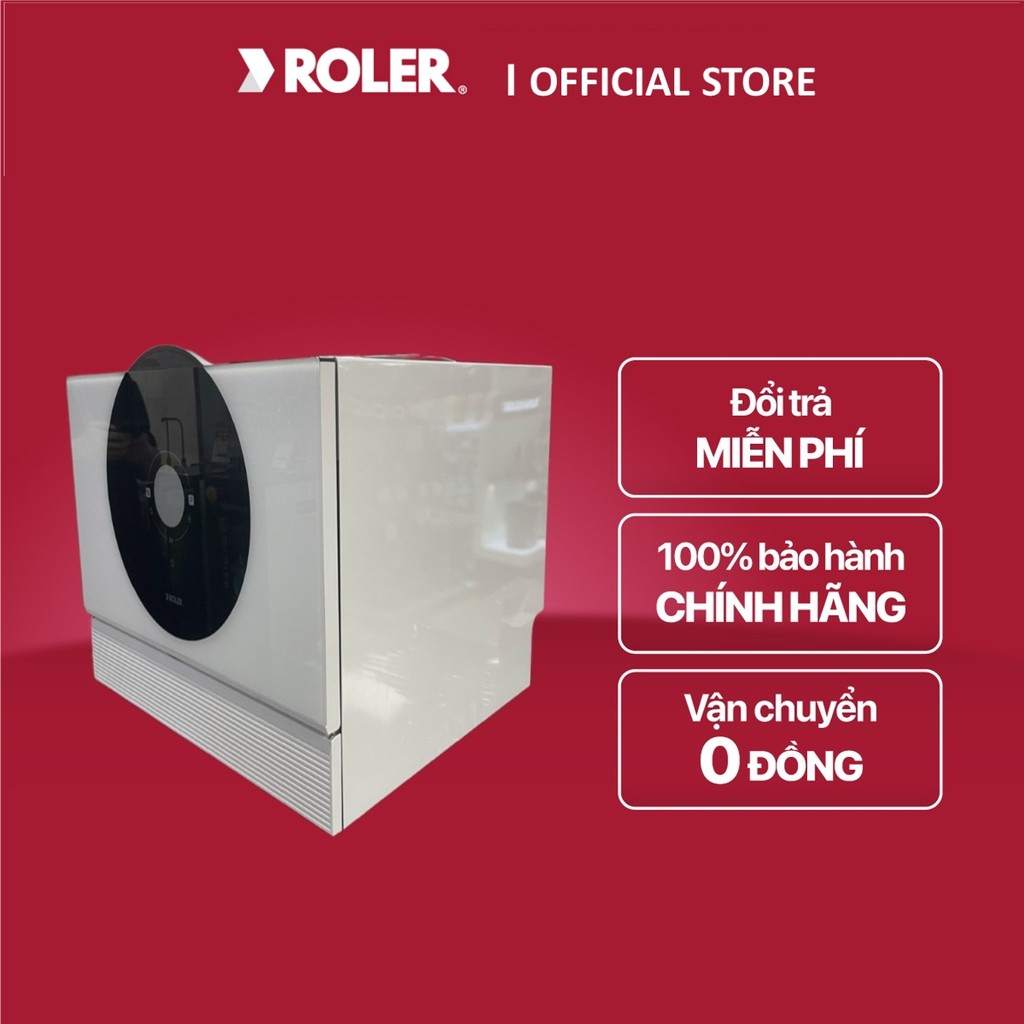 [ROLER OFFICIAL] Máy rửa bát 6 bộ để bàn Roler RDW-5515.1-BW - BH chính hãng,Ship 0đ