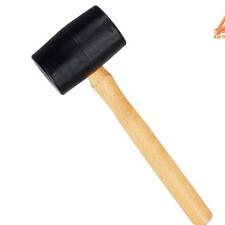 Búa Cao Su Đen Cán Gỗ Cao Cấp - Búa ốp lát gạch Đủ Size