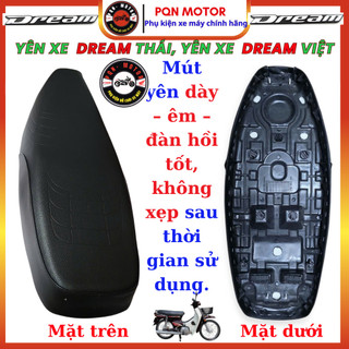 Yên DREAM kiểu thái cho DREAM Việt, Yên Xe Dream II Theo Zin, Hàng Chất Lượng. Bảo Vệ Lốc Máy Dream