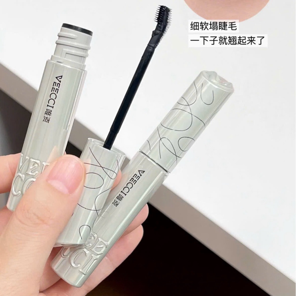 (MUSE STORE) Mascara VEECCI Đầu Lược 2 Chiều Vỏ Bạc Lâu Trôi Kháng Nước 4.5g