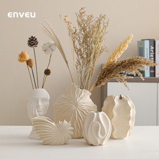 Mờ Trắng Thời Trang Không Đốt Hiện Đại Tối Giản Bình Gốm Sáng Tạo Hoa Hộp Đựng Phòng Khách Trang Trí Mềm Mại Bắc Âu Trang Trí