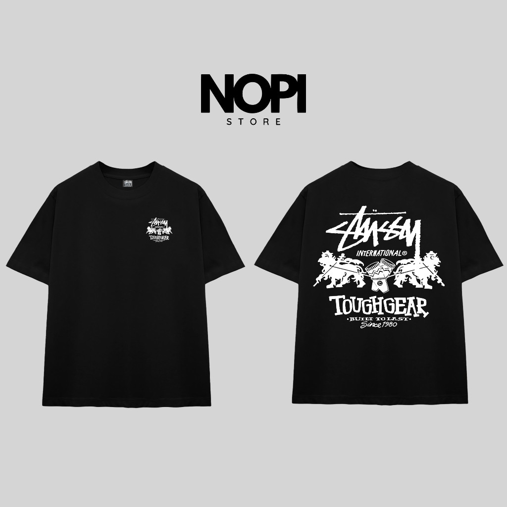ÁO THUN STU.SSY TOUGH GEAR INTERNATIONAL FORM RỘNG NAM NỮ UNISEX VẢI COTTON CAO CẤP - NOPI STORE