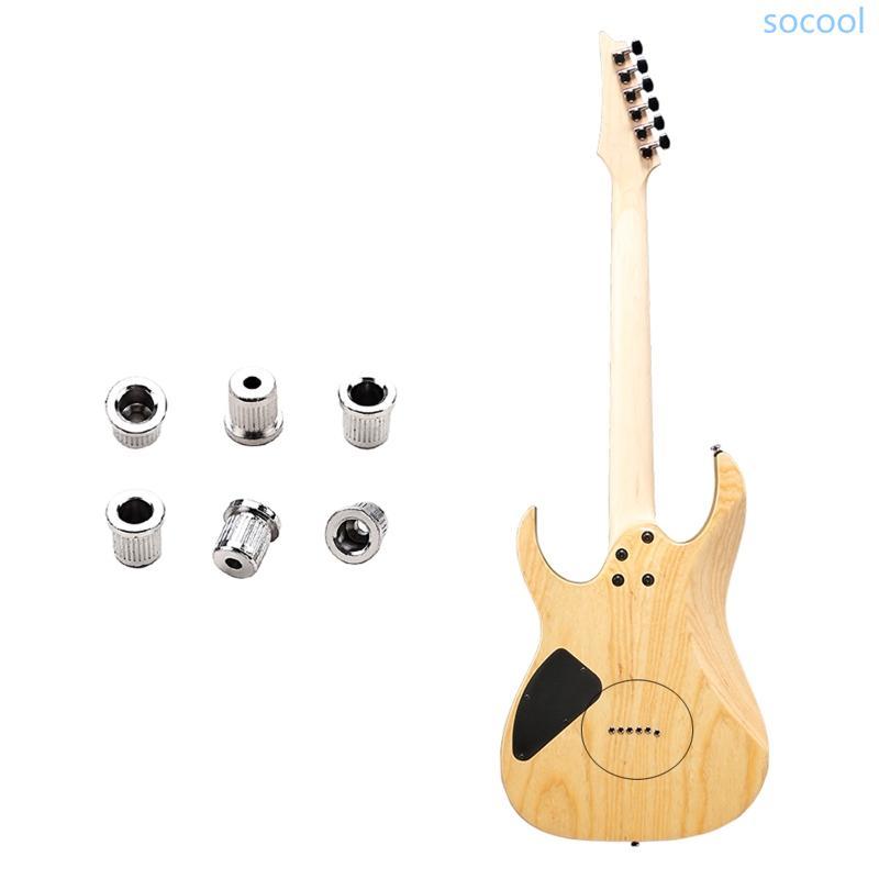 6x Chrome Guitar String Through Body Ferrules Bass String Ferrules Durable