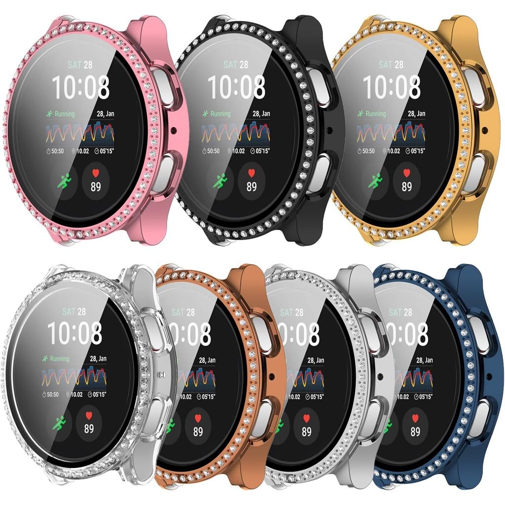 7 Gói Bling Diamond Case cho Samsung Galaxy Watch 7 44mm Đồng hồ thông minh Vỏ PC cứng cho Samsung G