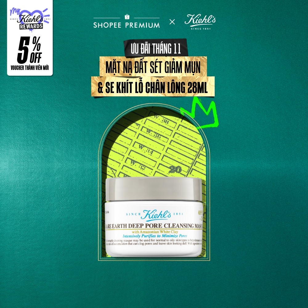 Mặt nạ đất sét Kiehl's Rare Earth Deep Pore Cleansing Masque 28ml