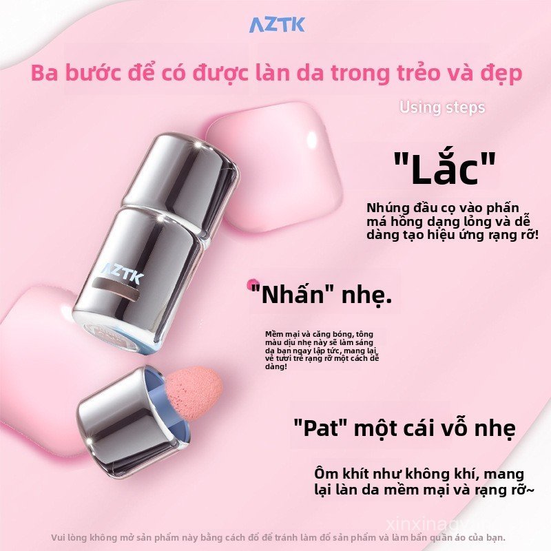 Aaztk Liquid Blush Sun Red Female Blush Natural Blush Mud Water Gloss Blush Liquid Blush Stick Blush