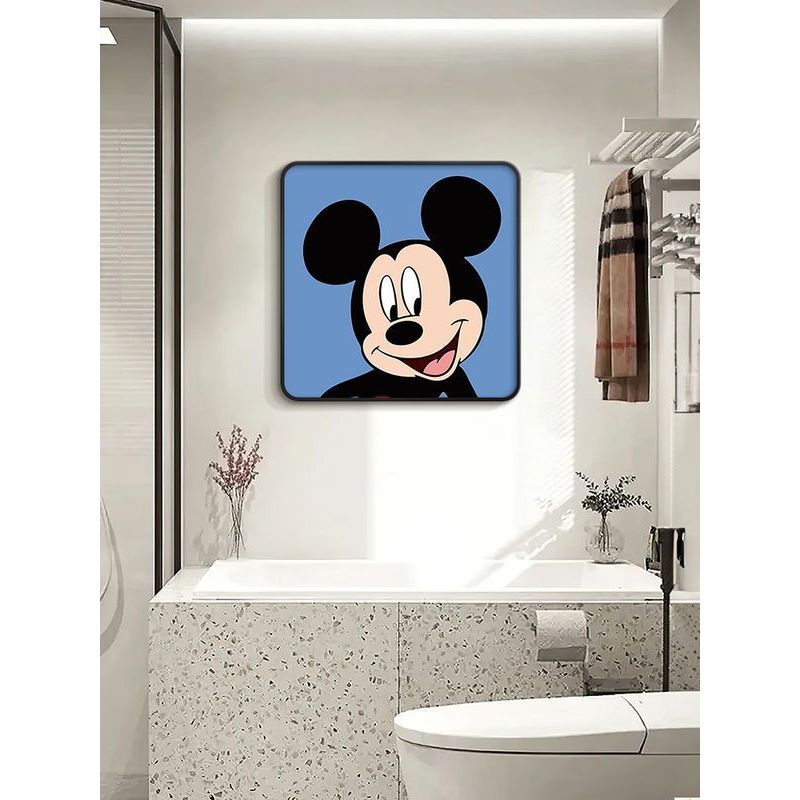 2025 Sản Phẩm Mới Chuột Mickey Mickey Trang Trí Nhà Vệ Sinh Tranh Đục Lỗ Tranh Vệ Sinh Hoạt Hình Ani