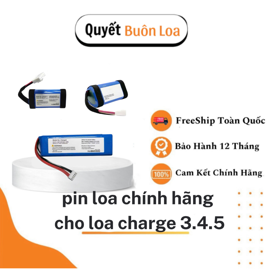 Pin loa bluetooth JBL charge 2 charge 3 - charge 4 - charge 5 chính hãng
