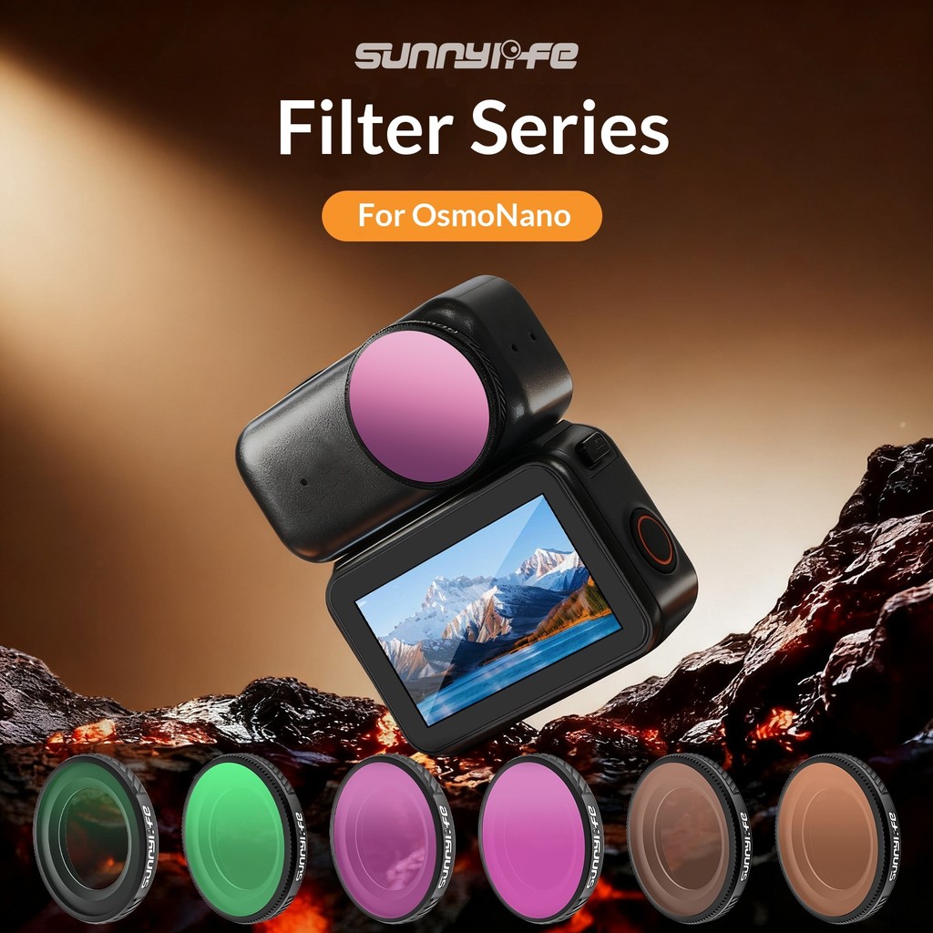 Sunnylife Thích hợp cho Bộ lọc DJI OSMO NANO 1 / 4 Đen Mềm ND64 / PL ND CPL Phụ kiện máy ảnh thể tha