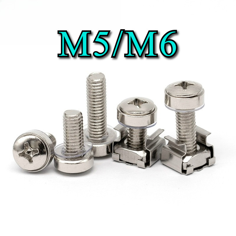 ốc vít bulong bắt tủ rack inox 304 M5 / M6 [NBL]