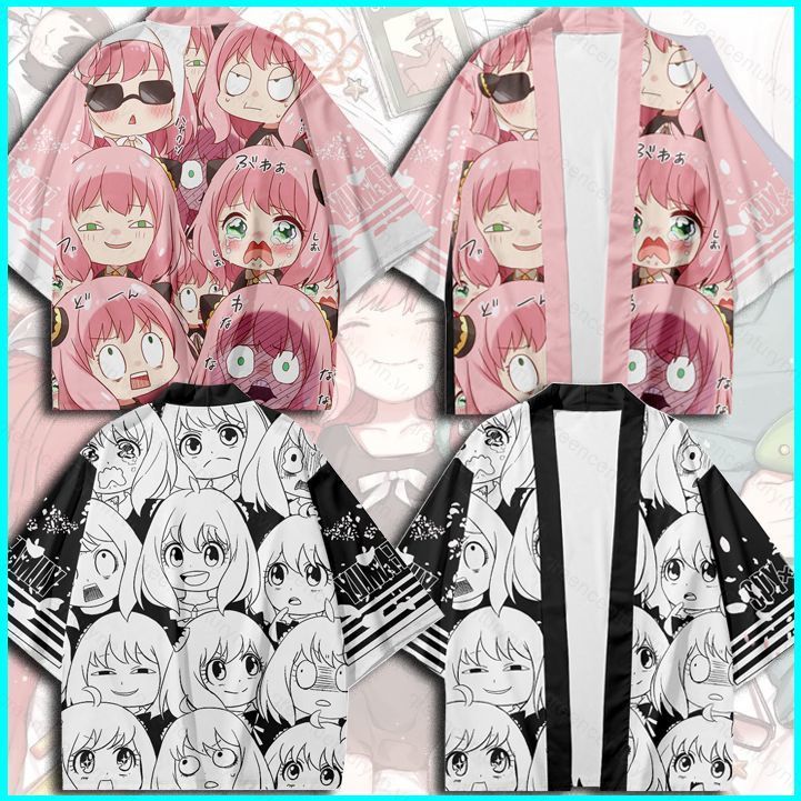 Đồ họa Kimono Haori dài tay cho cosplay anime nhân vật Anya Forge