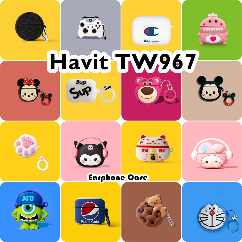[Còn hàng] Dành cho Ốp lưng Havit TW967 Vỏ silicon mềm hoạt hình đổi mới Vỏ tai nghe NO.1