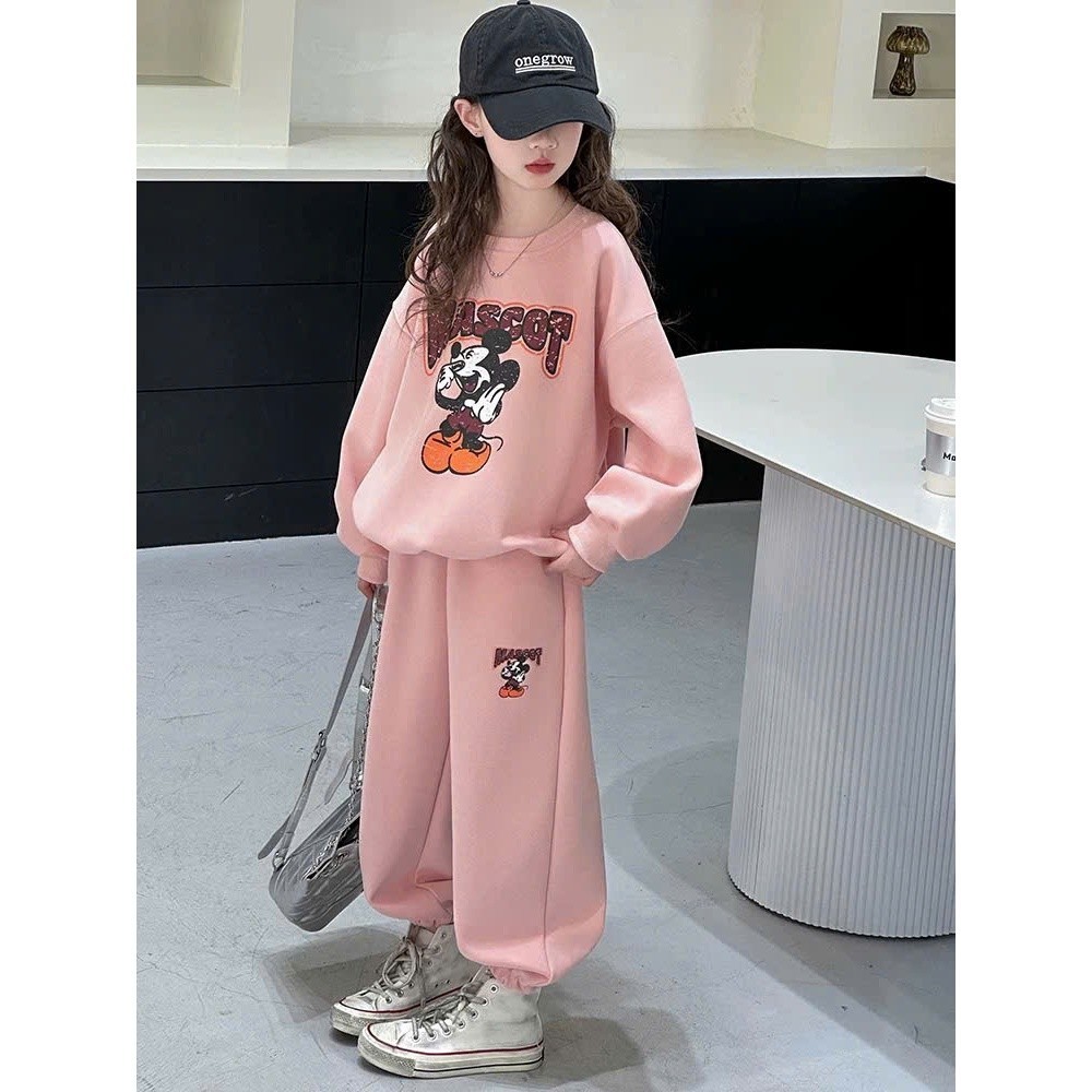 Bộ quần áo thu đông bé gái 14-45kg mẫu MICKEY chất liệu ấm áp. Thiết kế đẹp. D33