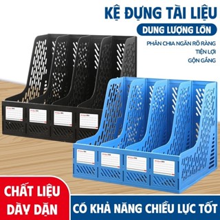  Kệ Để Hồ Sơ Và Sách Vở 4 Ngăn Tiện Lợi – Khay Đựng Bút Tài Liệu Văn Phòng Phẩm Màu Pastel Cao Cấp 