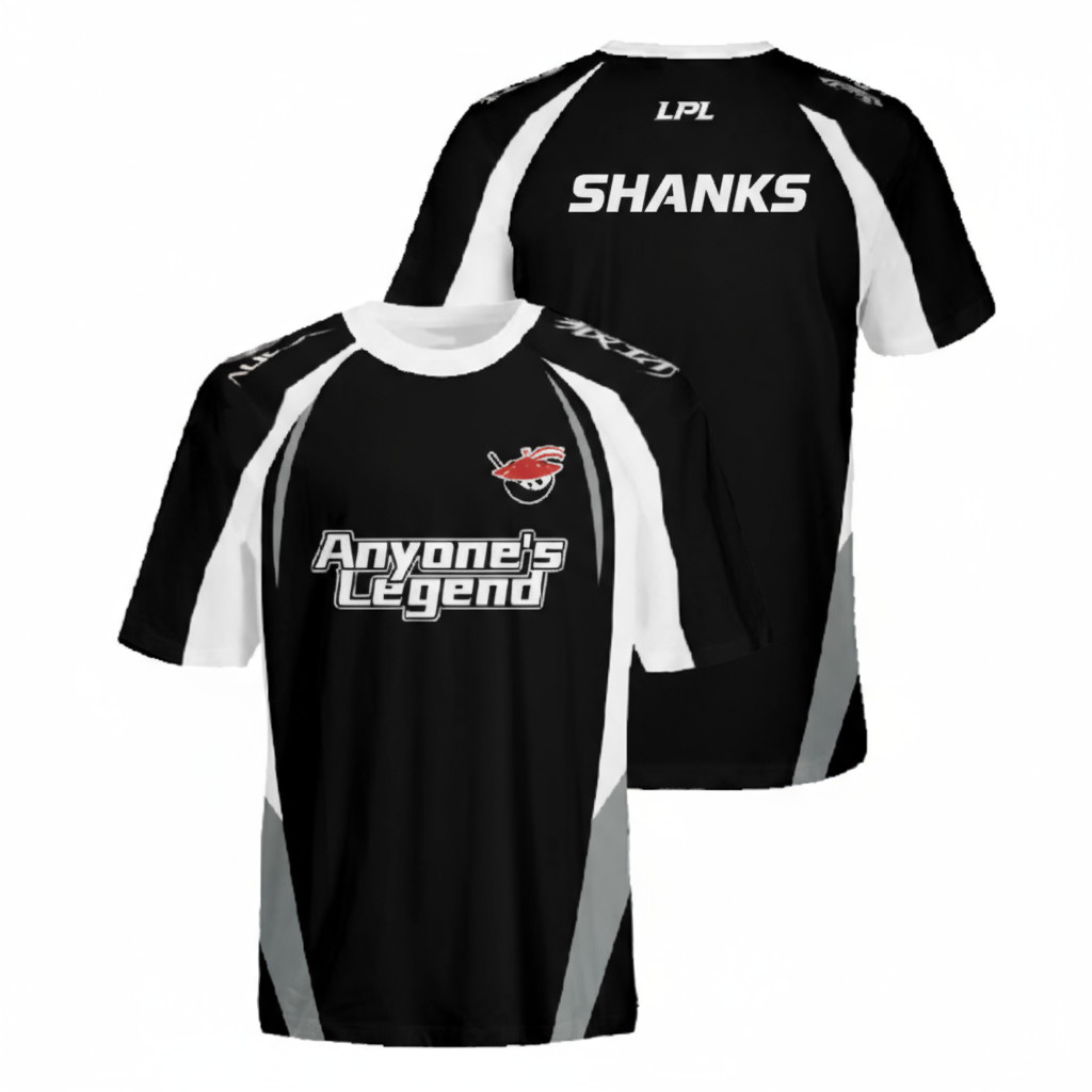 AL Esports Team Jersey LPL 2025 Bất cứ ai Huyền Thoại LOL Nam 3D In Hình Mỏng Thoáng Khí Người Hâm M