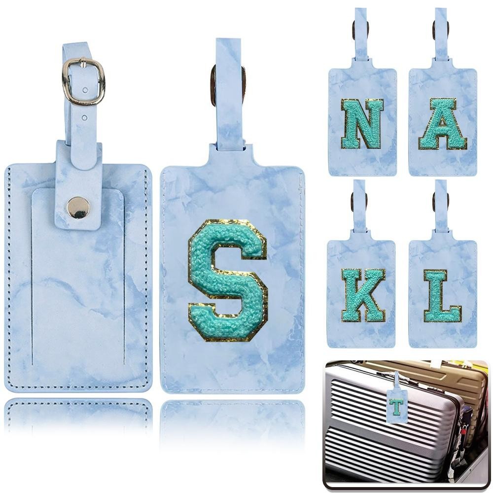 Blue Luggage tag  information checked luggage anti-loss luggage box identification plate Green embro