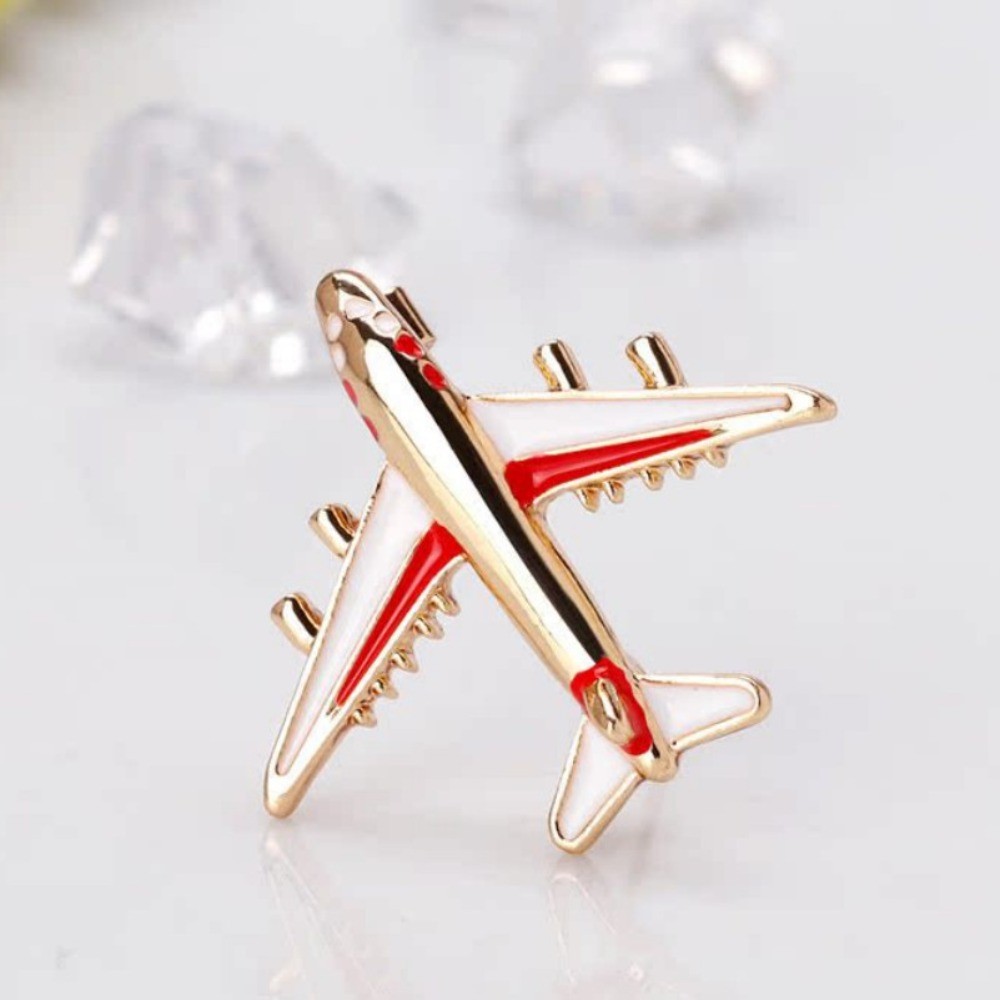 DIY Enamel Airplane Brooch Clothing Pin Corsage Accessories