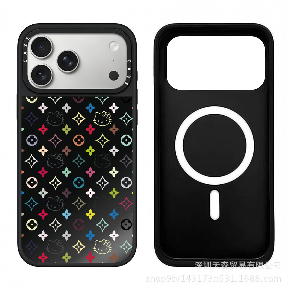 CASE Đồng Thương Hiệu Hoa Cũ KT Cat Apple 17ProMax Vỏ Điện Thoại iPhone16PLUS Chống Sốc 14 Vỏ Bảo Vệ