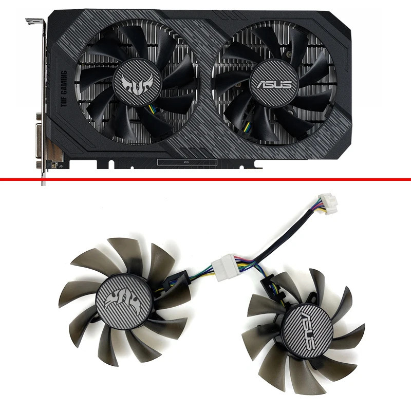 75mm 6pin FD8015U12S T129215Quạt Làm Mát BU RTX2060 GTX1660 GTX1650 Cho ASUS TUF Gaming GTX 1650 166
