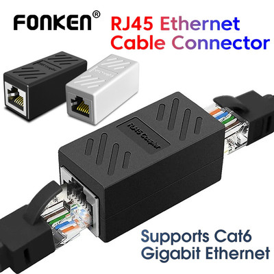 Fonken RJ45 Kết Nối Cat6 Ethernet Giao Diện Gigabit Mạng Mở Rộng Chuyển Đổi Cho Cáp Nối Dài Nữ Sang Nữ