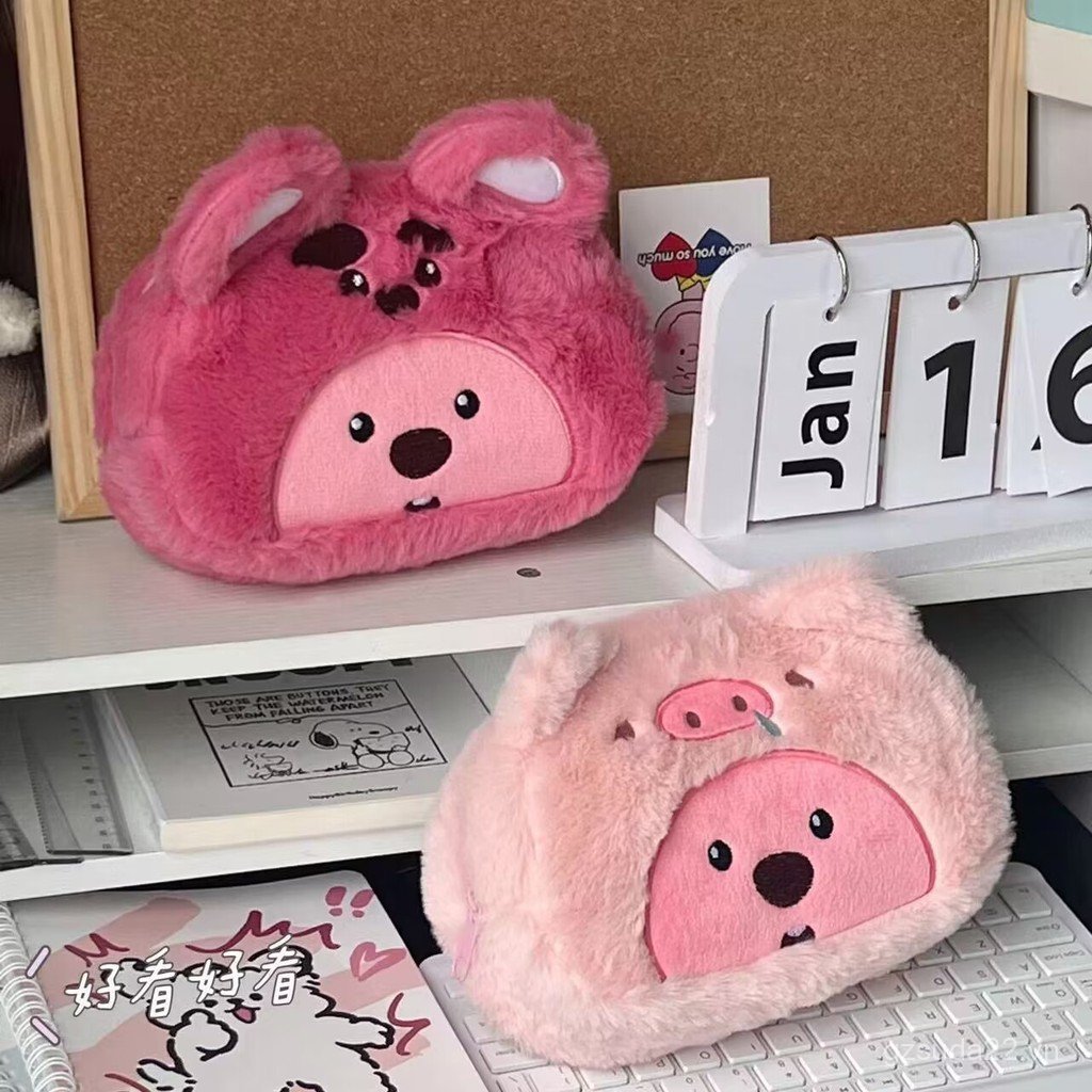 Sang Trọng Cross-Dressing Little Beaver Pencil Case loopy Pencil Case Nhật Bản Hoạt Hình Dễ Thương T