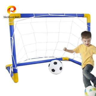 BLACKBEAR LIMIT Soccer Goal Post Net Set, Khung cường độ cao Lưới có thể tháo rời Mục tiêu bóng đá trẻ em, Có thể gập lại với bơm bơm bơm hơi Lắp đặt dễ dàng Bộ khung bài bóng đá trong nhà Bé trai