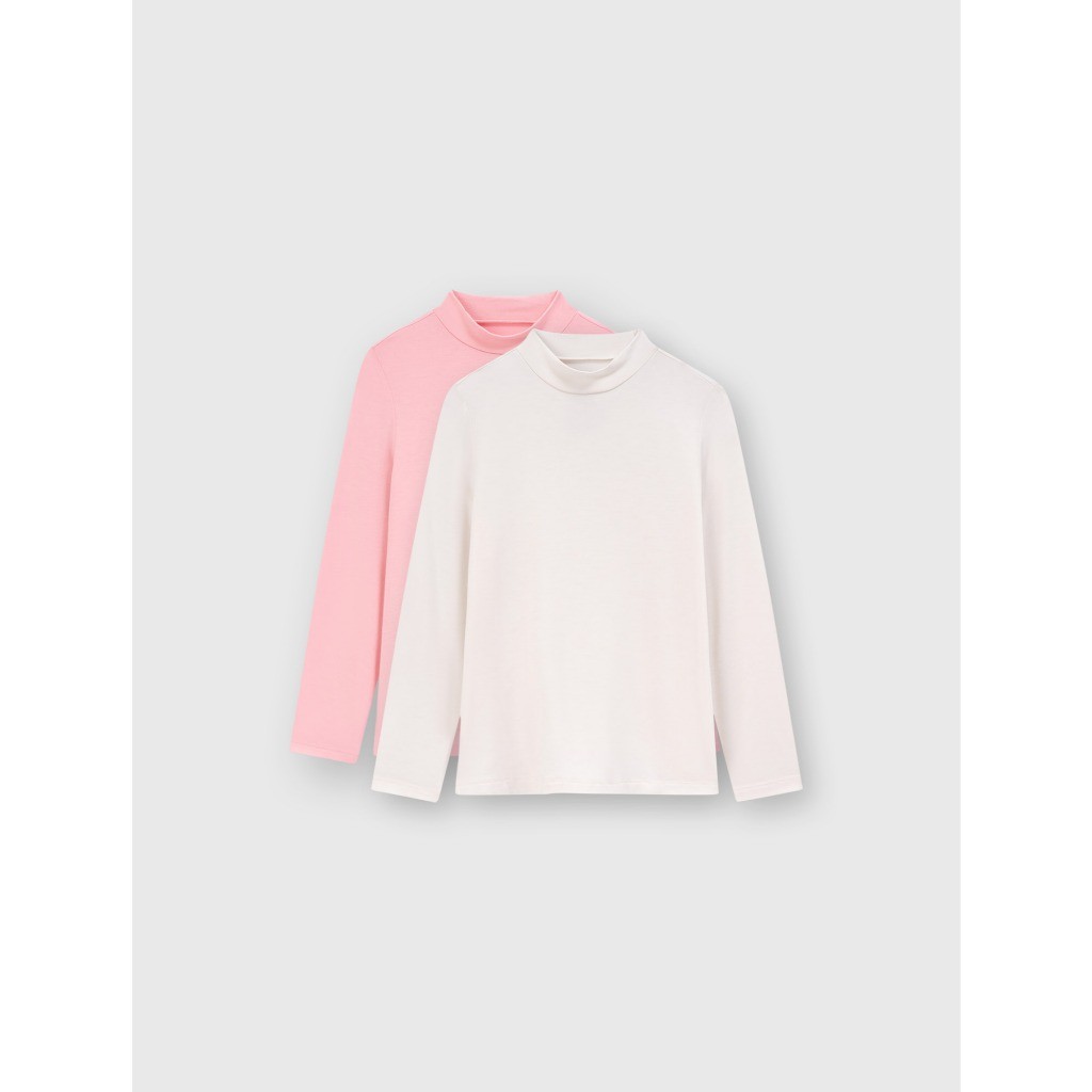 Combo 2 áo giữ nhiệt bé gái CANIFA dài tay cổ cao 1IS25W003 mẫu mới 2025