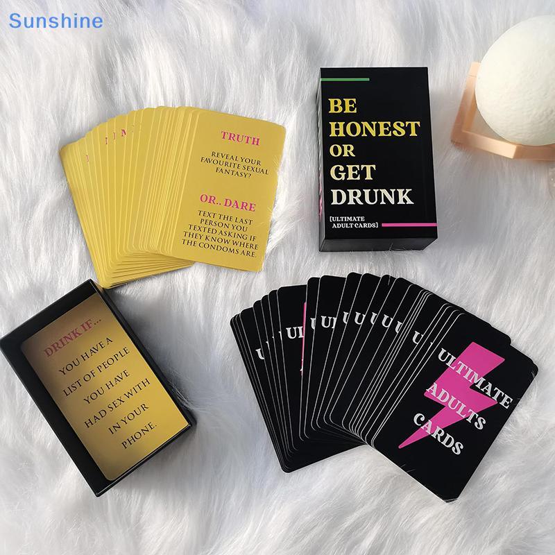 Sun Be Honest Or Get Drunk Game Card Ultimate Adult Drinking Game For Parties Fun Naughty Challenges