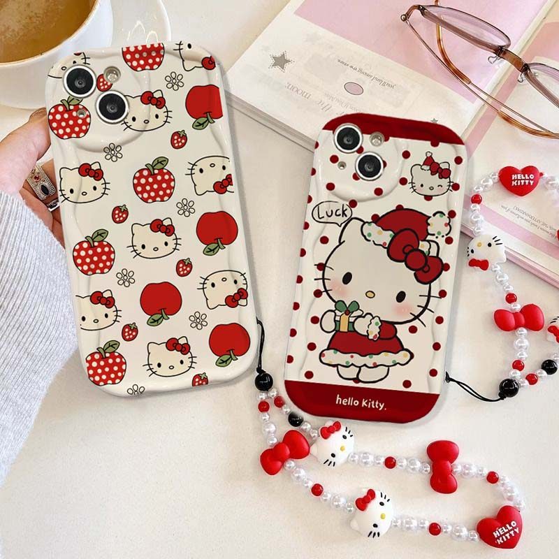 Ốp Lưng Hello Kitty Dễ Thương Cho Xiaomi 11 12 Lite 12T X3 X4 X6 X7 Pro NFC F3 Dây Đeo Tay Hoạt Hình