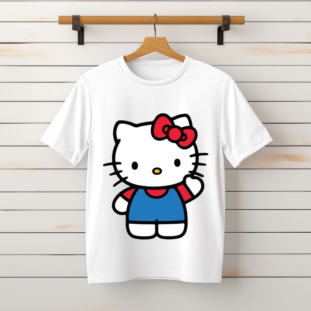 Áo phông, Áo Thun Áo Cộc unisex Nam Nữ, Hello Kitty 7 - Form Xuông [Vietnam FC]