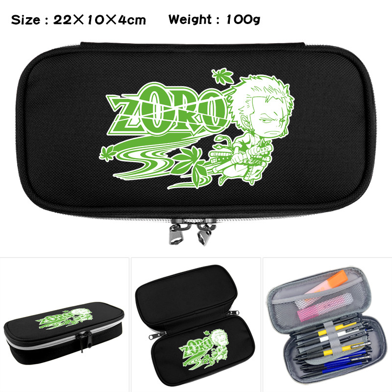 Hộp đựng bút chì vải một lớp hoạt hình One Piece dành cho sinh viên Đồ dùng văn phòng phẩm di động