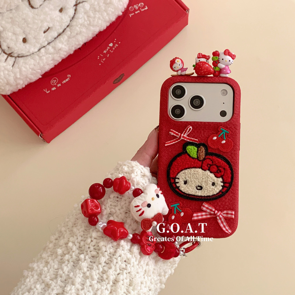 Vỏ G.O.A.T Dâu Anh Đào KT Tương Thích Cho iPhone 17 Pro Max iPhone 17 16 15 14 13 Pro Max iPhone 17 