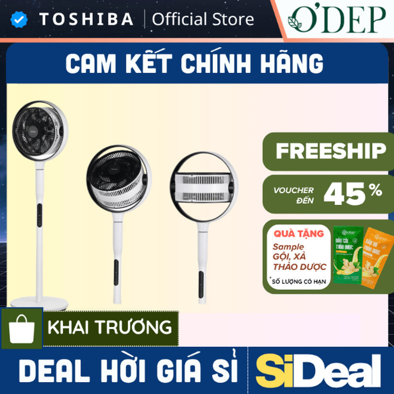Quạt tuần hoàn Toshiba DSC80XVN/ DSC70XVN/ DSC50XVN/ DSC40XVN- Hướng gió 360 độ - Hàng chính hãng - 