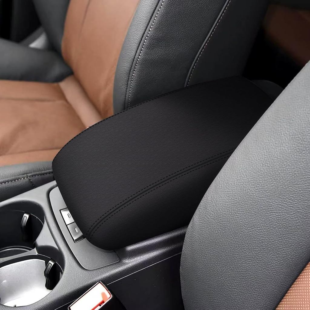 Găng tay cho Audi Q5 Center Console Cover 2018 2017 2016 2015 2014 2013 2012 2010 (Đen), Găng tay da