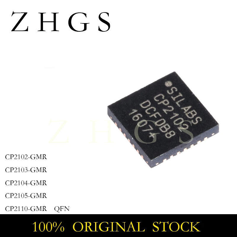 5 CHIẾC CP2102-GMR CP2102 QFN-28 CP2103 CP2104 CP2105 CP2110 -GMR QFN Cầu chip điều khiển ic
