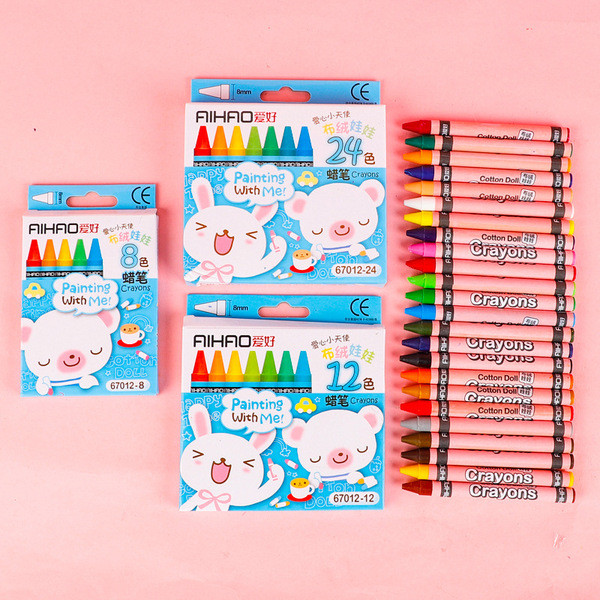 Sở Thích Trẻ Em Crayons Bàn Chải Cho Bé 8 12 24 Màu Bút Nhiều Màu Cho Bé Bút Màu Tranh Graffiti Bút 