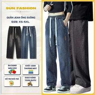   COMBO 2 quần jean mã 09+N9  Quần jean nam nữ ống rộng cạp chun SUN màu sắc đa dạng dễ phối đồ 