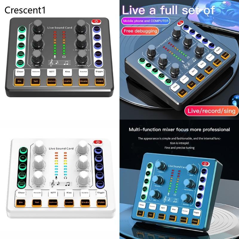 CRE Voice Changer Microphone Card Âm Thanh Thay Đổi Giọng Nói Cho PC Streaming Điện Thoại Thông Minh