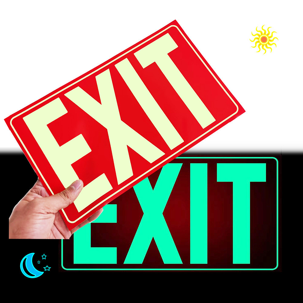 Nguồn Vinyl Tự Dính Dạ Quang Trong Bóng Tối IMO Tự Hút An Toàn EXIT EXIT Logo Dạ Quang L9Q0
