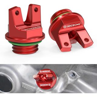 Nắp phụ dầu NICECNC có vòng chữ O Tương thích với Honda TRX450R Kick Start 2006 2007 2008 2009, TRX450ER Electric Start 2006-2014 Red, Thay thế cho 1561-KA4-710