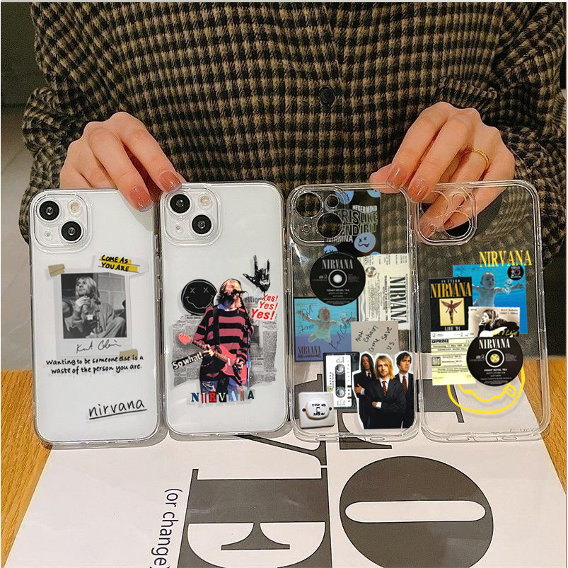 Ốp Điện Thoại Oasis banda Nirvana Cho iPhone 17 AIR 17 11 15 Pro Max Plus Mềm Trong Suốt Silicon