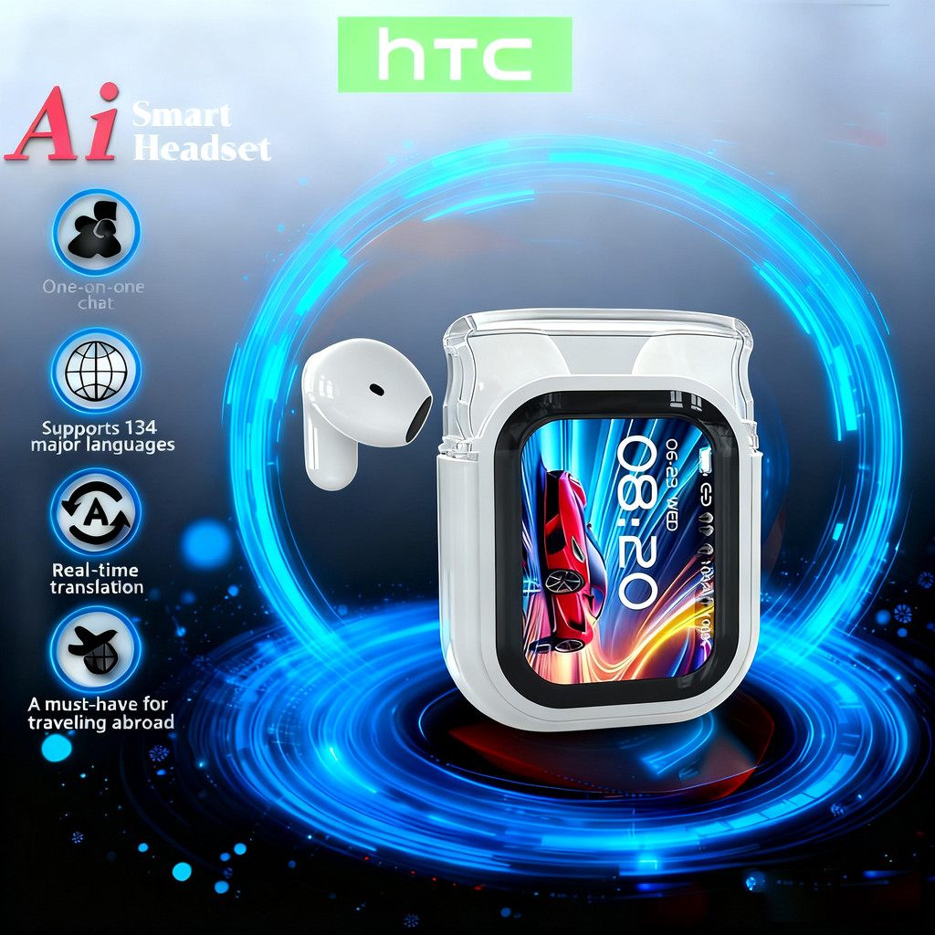 Tai nghe dịch thuật HTC NE20 Dịch thời gian thực Tai nghe BluetoothTWS Bluetooth 6.0 Chất lượng âm t