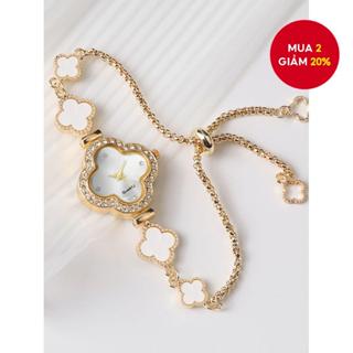 Đồng hồ thạch anh mặt số cỏ ba lá LUCKYFOX Thanh lịch cho nữ Ngày lễ tình nhân Ngày của mẹ