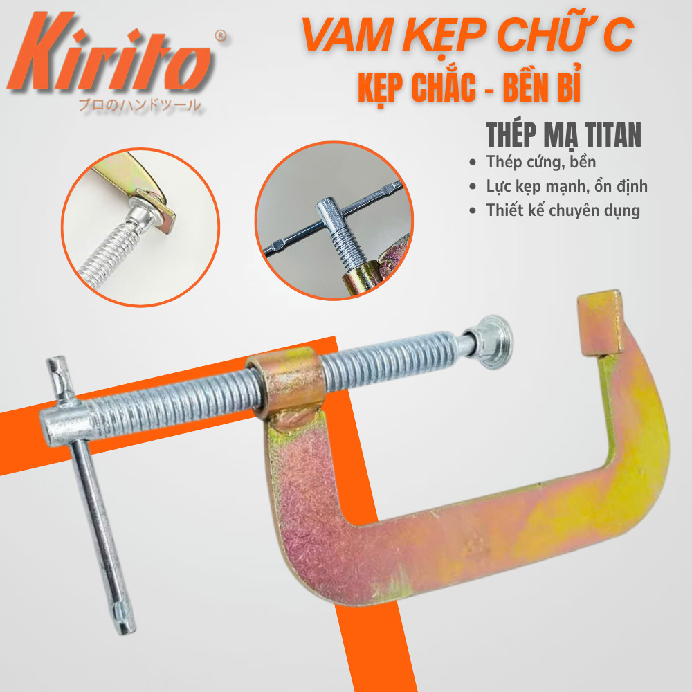VAM KẸP GỖ 6 INCH – KẸP CHỮ C ĐA NĂNG – THÉP CHỊU LỰC CAO | DỤNG CỤ MỘC – CƠ KHÍ