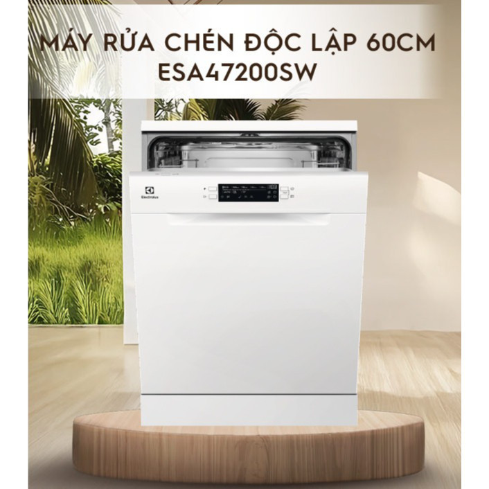 [Mới 2025] - Máy rửa chén độc lập Electrolux 60 cm UltimateCare 300 cho 13 bộ chén đĩa ESA47200SW