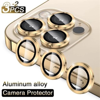 Ống Kính Máy Ảnh 2 Cái / 3 Bộ Cho 17 Air 16 Pro Max 15 14 13P 12 Mini 11 HD Vòng Kim Loại Bảo Vệ Phim Full Cover Chống Trầy Xước Cài Đặt Một cú nhấp chuột