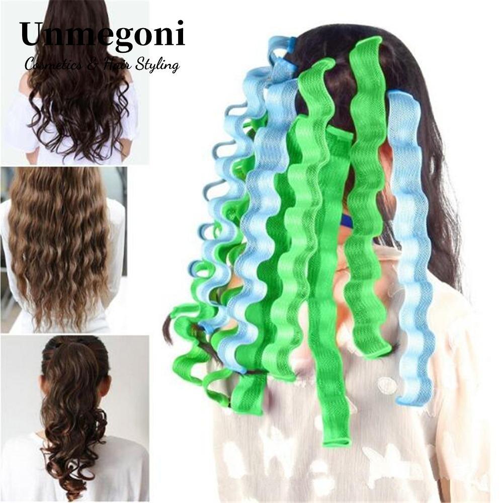 UNMEGONI No Heat Hair Rollers, Wave Formers 30CM Heatless Hair Curler, Dụng cụ tạo kiểu Que Perm Rol