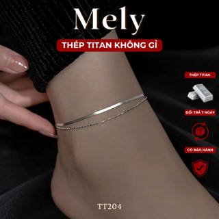 [KHÔNG ĐEN GỈ] Lắc chân nữ sợi đôi basic phụ kiện trang sức thời trang Mely TT204