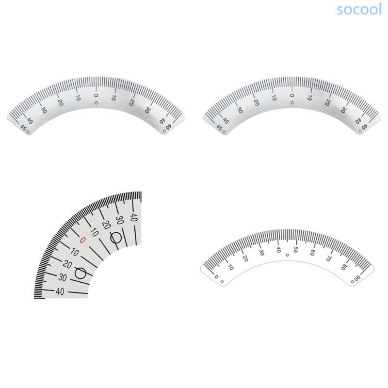 Upgraded  Steel Protractor Angles Ruler Gauges 45 Degree ArcShape Gauges